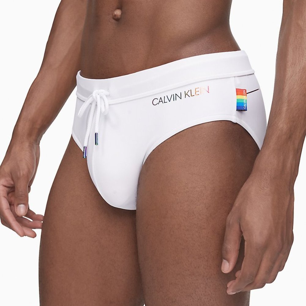 Calvin Klein Pride Rainbow Omega Swim Brief L XL NWT